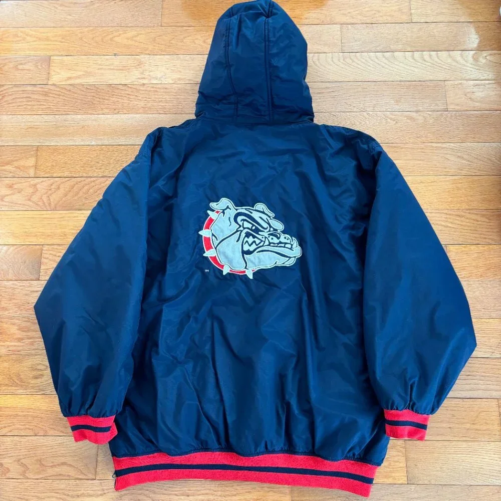 Vintage Champs Gonzaga Bulldogs Jacket Mens XL NCAA Full Zip Embroidered Nylon